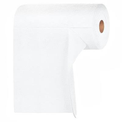 Microfiber Cleaning Cloth Roll- 50 Sheets, 12" x 12" (White) | Reusable, High Absorbent, Lint-free Rags for Home, Car and Shop