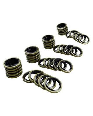 Fuel Sealing Washers Seal Washer Fit for Banjo Bolt 8mm 10mm 12mm 14mm, Fit for Dodge Cummins Fuel System, Replace 3963983 3963988 3918188 4934278 40PCS