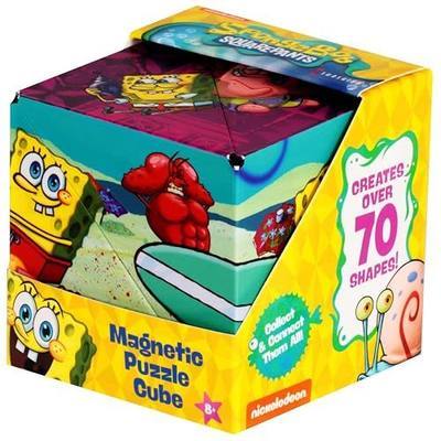 SHASHIBO Spongebob Squarepants Shape Shifting Box - STEM Magnetic Fidget Cube that Transforms Into Over 100 Shapes, Download Fun in Motion Toys Mobile App (Beach Buddies)