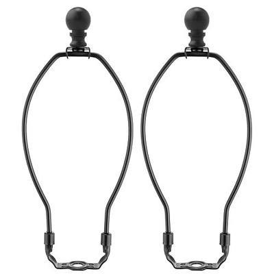 Black 10 inch Lamp Shade Harp Holder,2 Set Adapter for Floor Table | Metal Lamp Harp and Finials, Detachable Lampshade Holder Bracket, Lamp Accessories and Hardware Parts, Various Colors & Sizes
