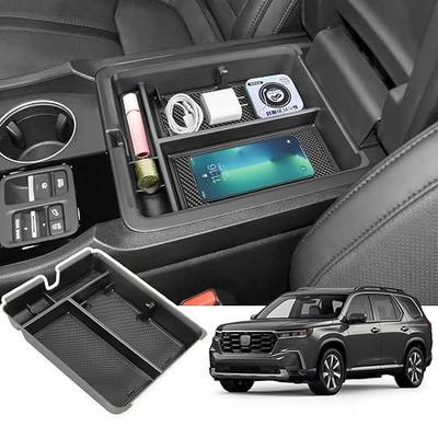 Center Console Organizer Tray Compatible with 2023-2026 Honda Pilot, 2024-2026 Honda Ridgeline/Passport Insert Storage Organizer Interior Divider Accessories (Armrest storage Tray)