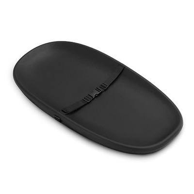 Evolur Eva Changing Pad, Waterproof EVA Foam, Safety Strap, Black | Snug Contoured Support Walls, Firm Padding, Non-Slip Base, Fits Most Standard Changing Tables, Measures 30"L x 16"W x 2.25"H