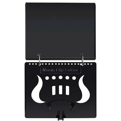 20 Sheets Music Flip Folder Marching Band Plastic Flip Folder Pages,Black