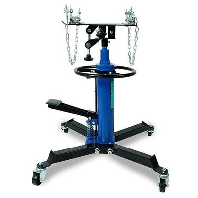 High Lift Hydraulic Transmission Jack, 1660 lb with Foot Pedal | Solid 360° Swivel Wheels with Smooth Rolling, 35"-72" Lift Range & 30° Adjustable Saddle for Stable Transmission Service