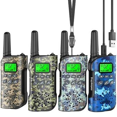 Inspireyes Kids Walkie Talkies, Rechargeable 3 Pack Long Range 2-Way Radios | Toys for Boys Girls Ages 3–12, USB-C Charging Clear Audio, Kid-Friendly Design Camping Hiking Birthday Holiday Christmas Gift