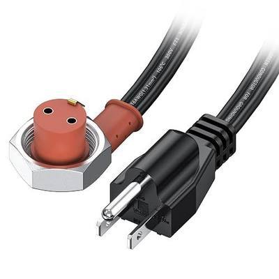 120V Block Heater Cord for Heavy Duty Immersion Heaters and Engine Block Heaters 6-feet 16AWG, Compatible with Ford F250 F350 and Dodge Ram 2500 Cummins Diesel
