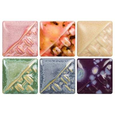 Mayco Stoneware Glazes 6-Pint Kit #4 (SWUAK4), 6 Assorted Colors | Layerable Mid-High Fire Cone 5/6-10 (SW) Glazes for Bisque