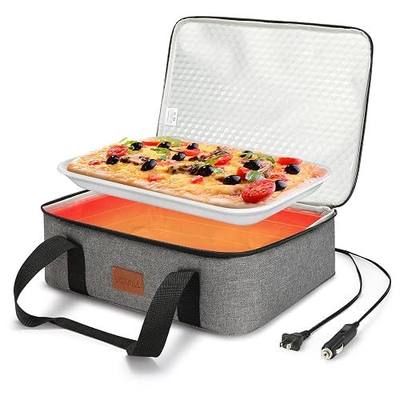 Electric Food Warmer Fit 9"x13" Casserole Carrier-12V/24V Car &110V Home | Quick & evenly maintain 140 ℉,Fit 9"×13" dish,Perfect for potlucks,parties,picnics,Travel and home food keep warm,Easy clean