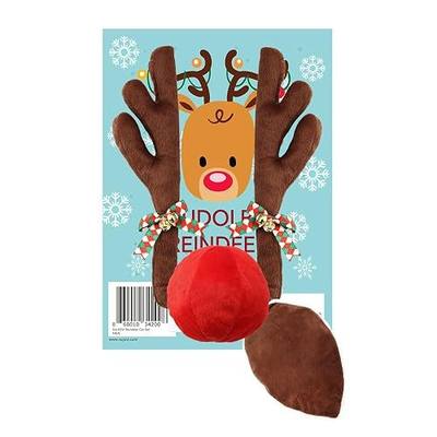 NUJOVI Premium Reindeer Antlers for Cars - Car Christmas Decorations Antlers with Nose and Tail Auto Accessories