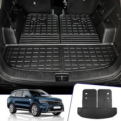 Rongtaod Cargo Mat Compatible with 2021-2025 2026 Kia Sorento Cargo Liner Trunk Mat TPE All Weather Back Seat Cover Protector 2024 Sorento Accessories (Trunk Mat with Backrest Mat)