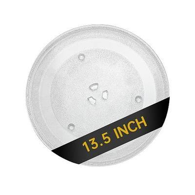13.5" Microwave Glass Turntable Plate, 13.5" / 34.3cm Microwave Tray Replacement Glass Plate, Glass Tray Replacement for LG,Samsung,GE, Magic Chef, Hotpoint, Panasonic, Kenmore, etc