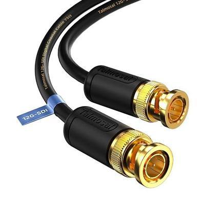 12G SDI Cable 3.3 ft, RG11 Coax 4K BNC Cable Supports HD-SDI/3G-SDI/6G-SDI/12G-SDI/4K/8K 75 Ohm 4K SDI Video Cable for Blackmagic Design Converter, Video Security Camera