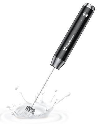 Maestri House Rechargeable Milk Frother, LunaFro NS 2-Speed Handheld Electric Foam Maker Waterproof Detachable Stainless Steel Whisk Drink Mixer Foamer for Lattes, Cappuccino, No Stand