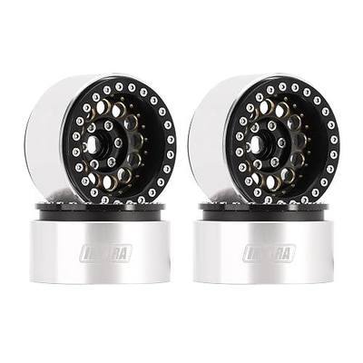 INJORA 1.9" 150g Brass & Aluminum -10mm Offset Wheels for 1/10 RC (Black)
