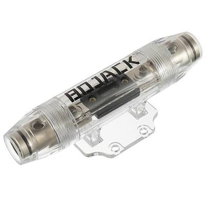 BOJACK 200A In-Line ANL Fuse Holder with 200 Amp Fuse, Secure In-Line Installation for 0/2/4 AWG Wires, Durable Satin Nickel-Plated Design for Maximum Protection