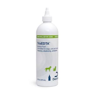 TrizEDTA® Aqueous Flush for Dogs, Cats and Horses, 16 Fl Oz | Cleansing, Alkalinizing, Antibiofilm; Packaging May Vary