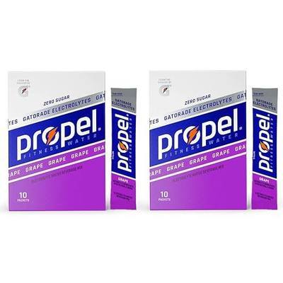Propel Powder Packets, Grape With Electrolytes, Vitamins and No Sugar, 20 Count (Pack of 2) - in GARIZZE Box