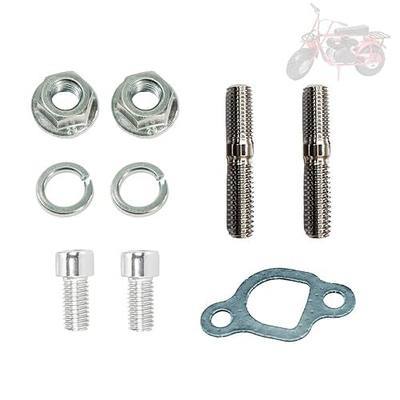 Exhaust Muffler Pipe Mounting Hardware Studs kit For Coleman CT200U BT200X KT196, Predator 212 Baja MB200 Mini Bike, Axis M200 212CC, Hisun 196cc Monster mega moto Engine, Go kart