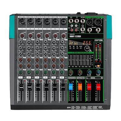Depusheng PA6 professional DJ audio mixer 6 channel input built-in 256 kinds of DPS effects support 48V phantom power USB Bluetooth MP3 computer recording