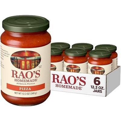 Rao's Homemade Classic Pizza Sauce Made with Italian Tomatoes, 12.3 oz (Pack of 6)