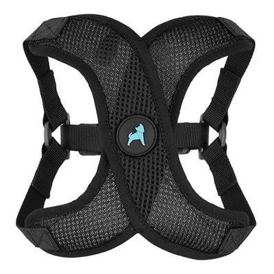 Gooby Comfort X Step in Lite Dog Harness - Choke Free, Escape Free with Light Breathable Mesh - Step in Dog Harness for Small and Medium Dogs - Quick Release Buckle, Metal D-Rings - Black, Medium