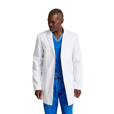 BARCO Grey's Anatomy Scrubs - Derek Lab Coat for Men, Professional Full-Length 3-Button Long Sleeve 35"- 39" Lab Coat