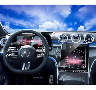 2024 2025 2026 Benz C300 Screen Protector for 2025 2024 2022 2023 Mercedes Benz GLC300 350e C300 4matic W206/2023 2024 AMG C43/2024 AMG C63 2024-2025 CLE300 11.9inch Touchscreen 12.3’’ Tempered Glass 2pcs