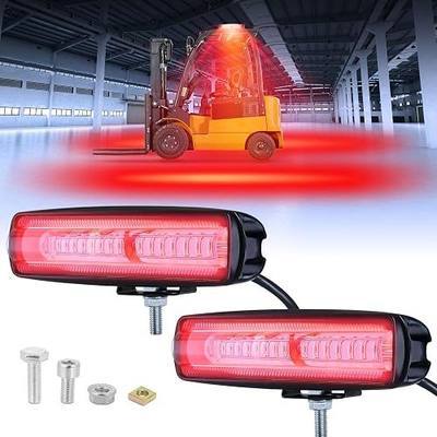 LED Forklift Safety Light Red - 2Pack LED Forklift Straight & Side Zone Light 1600LM, 30W, DC12-80V