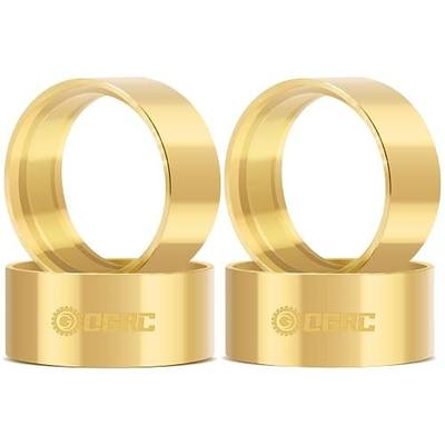 OGRC 1.9 Brass Inner Beadlock Clamp Ring 1/10 Wheel Weights for SCX10 TRX4 | 105g/PC, 420g Total Weights, Fits 1.9 Wheel Rim, for Axial Redcat RC4WD Wltoys RC Crawler