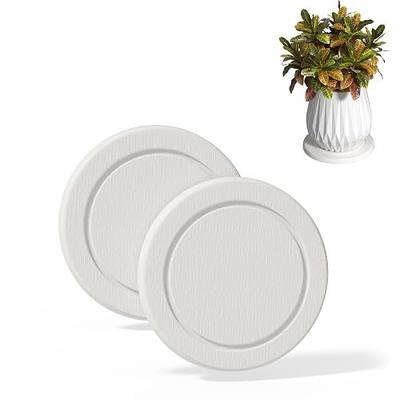 Diatomaceous Earth Plant Saucer, Round Pot Saucers, 2 Pcs 6 Inch | Instant Dry Plant Trays for Pots, Plant Drip Trays for Indoors, Keeping Counter and Floors Dry and Clean