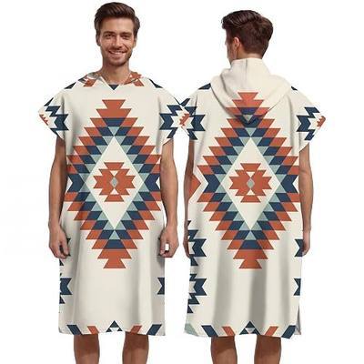 Quick Dry Surf Poncho Changing Towel Robe Hoodie for Men Women,Swimming Beach Surfing Diving Home Hot Springs Bathing(Adult-M)