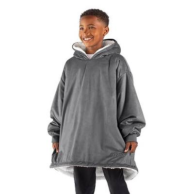 Bare Home Wearable Blanket Hoodie - Soft Plush Sherpa - Warm and Cozy - Oversized Wearable Blanket