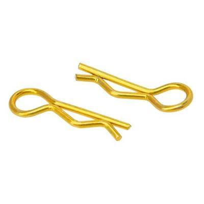 MEUS RACING 100pcs Aluminum R-Clips Body Clips Buckles for 1/18 1/16 1/24 RC Model Car Upgrade Parts Accessories (Yellow)