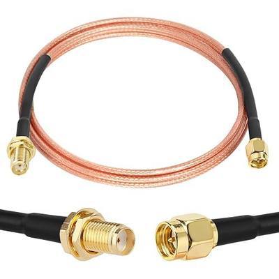 XRDS -RF SMA Cable 6FT, SMA Male to SMA Female Bulkhead RG316 SMA Extension Cable for 4G LTE Router Cellular SDR USB Dongle Receiver