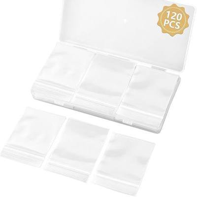 WEGOUP 120 PCS Small Plastic Bags for Jewelry, 2" x 2.76" Resealable Clear Poly Baggies, 2.4 Mil Mini Zip Bags for Small Business, Storage, Gifts, Candy, Screws