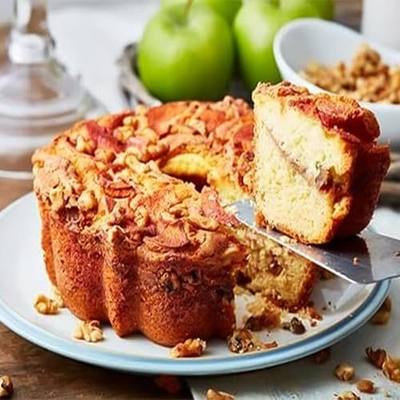 LARGE My Grandma's Granny Smith Apple Coffee Cake - Super Moist, Fresh & Kosher Certified, Trans Fats Free Cinnamon Streusel Coffee Cake - 3.1 lbs