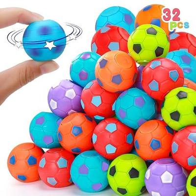 Thremhoo 32PCS Fidget Spinner Soccer Balls Party Favors Bulk for Kids 4-8 8-12 Goodie Treat Bag Stuffers Classroom Treasure Toys Carnival Prize Pinata Filler Birthday Trinket Back to School Gifts