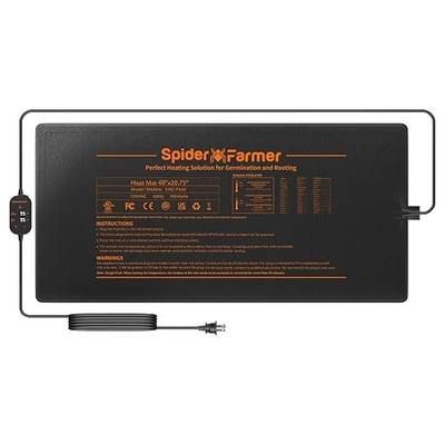 Spider Farmer 48"x20.75" Built-in Temperature Controller Seedling Heat Mat | MET & UL Certified, IP67 Waterproof Plant Heating Pad for Indoor Seed Starting Germination Hydroponics and Greenhouses