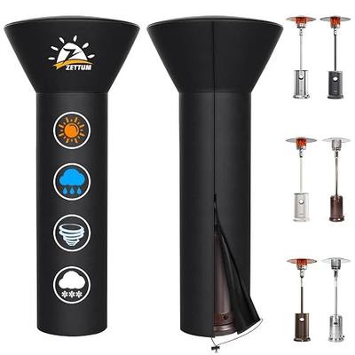 Zettum Patio Heater Covers - 600D Outdoor Heater Cover with Zipper Waterproof Heavy Duty, Propane Heat Cover for East Oak, Hampton Bay, Fire Sense and More (89" Height x 33" Dome x 19" Base)