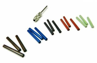2mm Silicone Pin Polishing Points 15Pc Assortment of 5 Grades and Chuck Mandrel