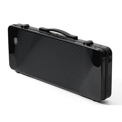 SLOWPLAY Godel Poker Chip Case, for 39/40mm Chips, Sturdy PC Shell | Enhanced durability; reinforced interior support; secure chip slots; PU lining; large handle; mirror finish; sleek all-black