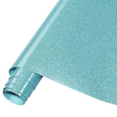 Tintnut Mermaid Blue Glitter Heat Transfer Vinyl Roll,12"x5ft Iron on Vinyl | Shinny HTV,easy cut & weed,stretch washable,works with iron,heat press & cutters for craft projects