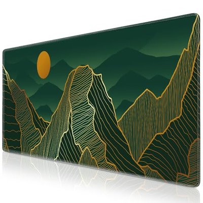 Canjoy Large Mouse Pad Mountain Pattern Gaming Extended XL Mousepad Big Computer Keyboard Desk Mat for Non-Slip Rubber 31.5x11.8inch