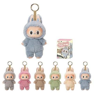 POP MART The Monsters - Exciting Macarons Vinyl Plush Blind Box, Single Box | LABUBU Doll Ver. 1.0, Random Design Plush Figure Toy, Bag Charms, Keychain Collectible Toys, Gift for Kids, Single Box