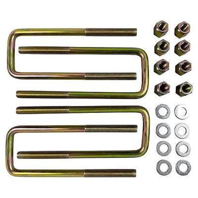 BST BSSP 4PCS Square U-Bolts 2.5" Wide Leaf Springs 8.75" Long Compatible with 1988-2019 Chevy Silverado GMC Sierra 1500 w/Hardware