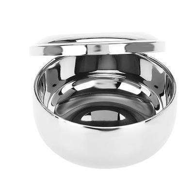 Semme Shaving Bowl For Men, Men Stainless Steel Shaving Soap Bowl with Lid,Shaving Soap Bowl,Shaving Mug Container,Easier to Lather,Fits Most Soaps