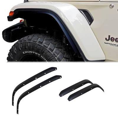 Front & Rear Fender Flares Extensions Set Fits 2018-2026 for Jeep Wrangler JL JLU Unlimited Rubicon 2/4 Doors Wheel Fender Liner (Fit High Clearance Fender Flares)
