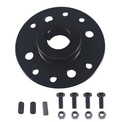 Sprocket Hub Adapter 1" Bore 1/4" Keyway with Hardware Kit Black for Predator 212cc 196cc 6.5hp Mini Bikes and Dune Buggies Drift Trike Heavy Duty Go Kart Cart Parts.