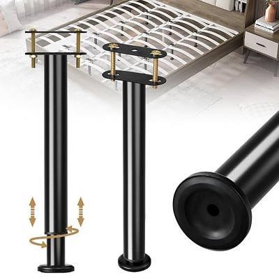 Adjustable Height Bed Support Legs 13.8-23.6 inch, Bed Frame Center Support Legs for Bed Frame/Bed Center Slat/Furniture, Heavy Duty Metal Bed Replacement Legs Bed Slats Support Legs, Upgraded Version