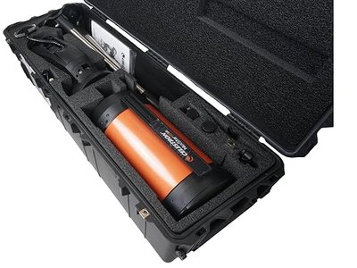 Case Club Case Fits Celestron NexStar 8SE Telescope, including Aperture, Mount, and Tripod. Hard-Shell, Waterproof, Travel Ready